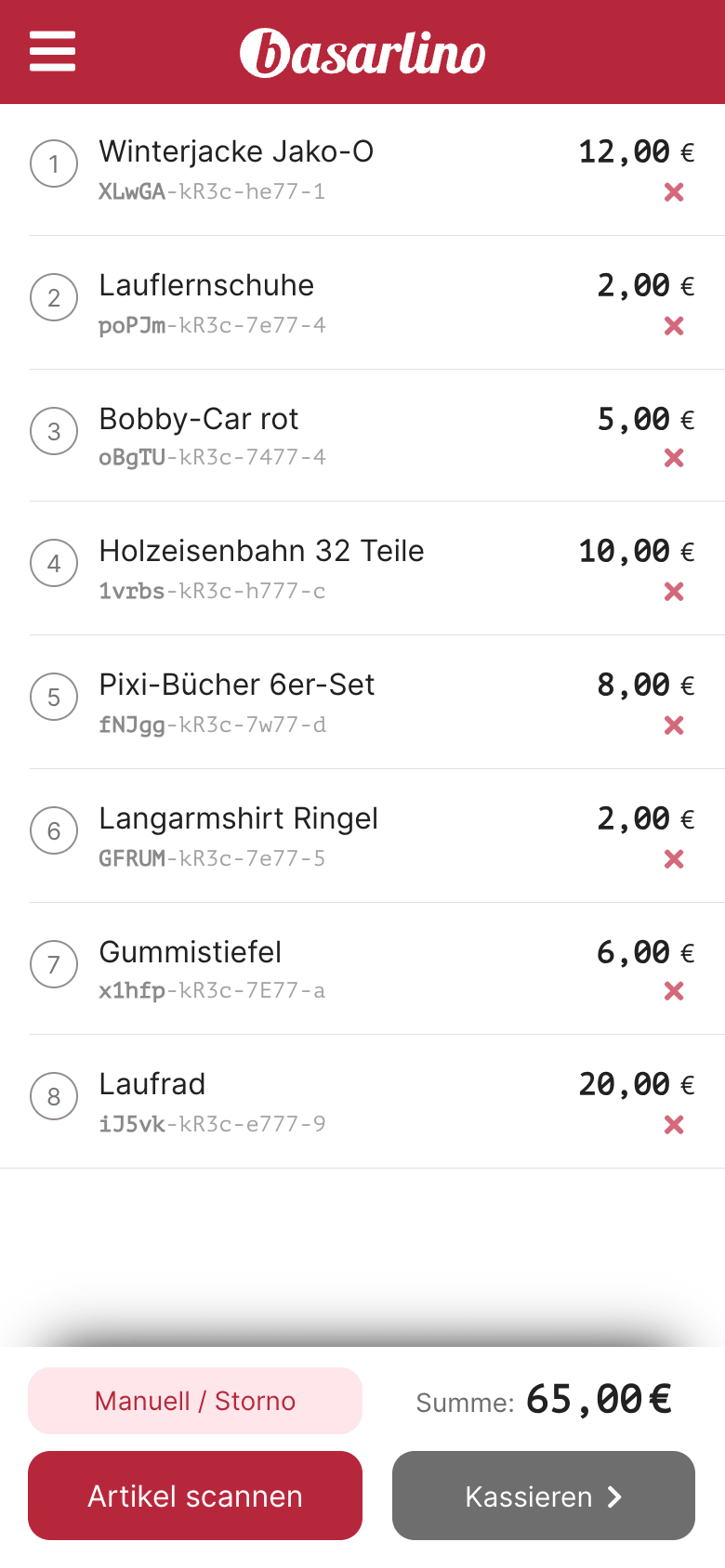 basarlino-App: Kassieren mit beliebig vielen Handys