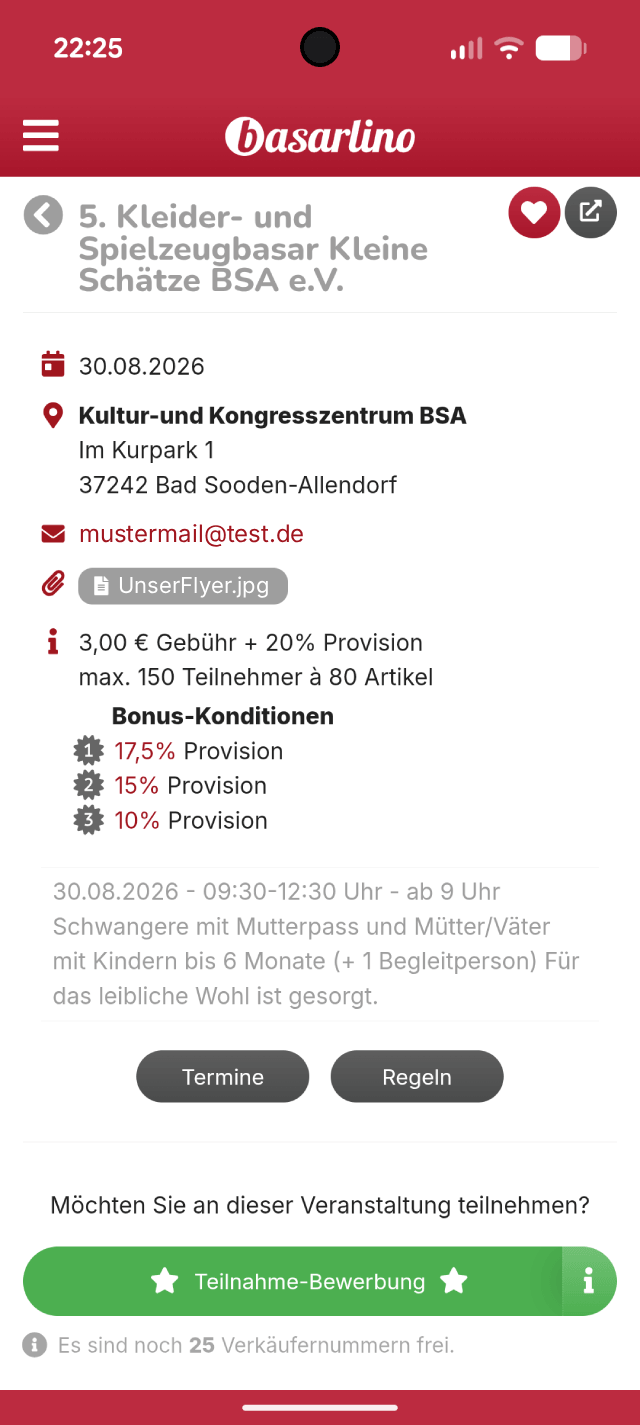 basarlino-App: Abrechnung & Auszahlung in Echtzeit